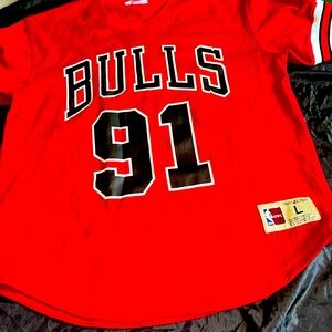 Chicago Bulls 80s and 90s Roman nba jersey